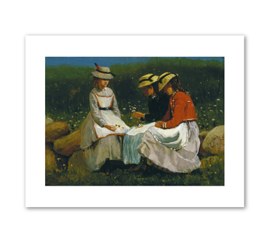 Winslow Homer, Girls in a Landscape, c. 1873, Fine Art Prints in various sizes by 1000Artists.com
