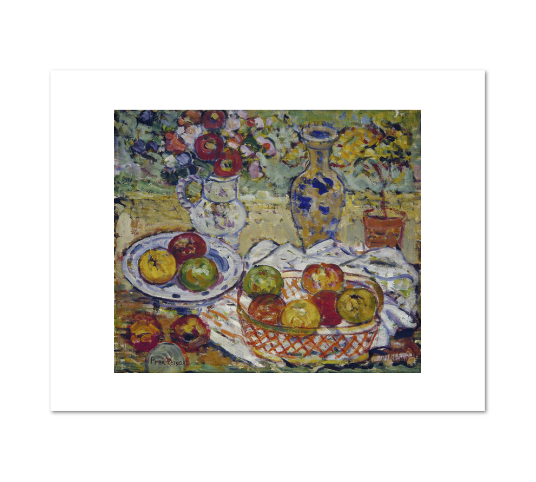 Maurice Prendergast, Still Life with Apples and Vase, between 1910 and 1913, Fine Art Prints in various sizes by 1000Artists.com