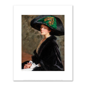Lilla Cabot Perry, The Green Hat, 1913, Terra Foundation for American Art. Fine Art Prints in various sizes by 1000Artists.com
