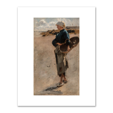John Singer Sargent, Breton Girln with a Basket, Study for “En route pour la pêche” and “Fishing for Oysters at Cancale”, 1877, Terra Foundation for American Art. Fine Art Prints in various sizes by 1000Artists.com