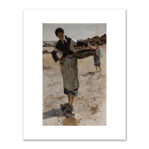 John Singer Sargent, Breton Girl with a Basket, Study for “En route pour la pêche” and “Fishing for Oysters at Cancale”, 1877, Terra Foundation for American Art. Fine Art Prints in various sizes by 1000Artists.com