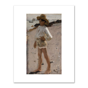 Young Boy on the Beach, Study for “En route pour la pêche” and “Fishing for Oysters at Cancale” by John Singer Sargent
