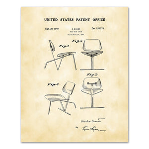  Charles Eames, Patent Drawing DS155274 Tilt-Back Chair, 2020ArtSolutions