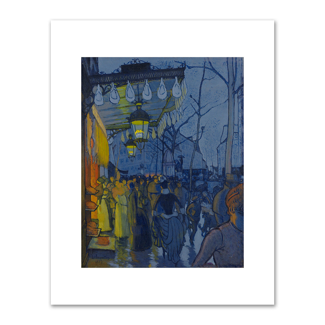 Louis Anquetin, Avenue de Clichy (Street—Five O'clock in the Evening), 1887, Wadsworth Atheneum Museum of Art. Fine Art Prints in various sizes by 1000Artists.com