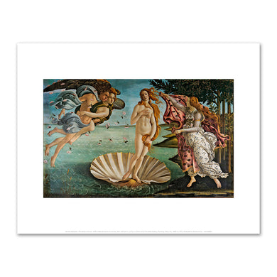 Sandro Botticelli, The Birth of Venus, 1485–1486, The Uffizi Gallery, Florence, Italy. Fine Art Prints in various sizes by 1000Artists.com