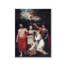 Robert John Thornton / Asculapius, Flora, Ceres and Cupid honouring the Bust of Linnaeus, Framed Art Print