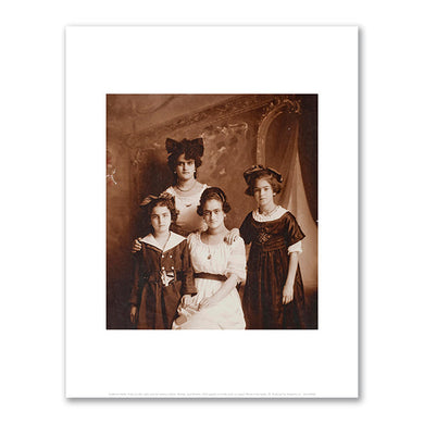 Frida (on the right) and her sisters Cristina, Matilde, and Adriana by Guillermo Kahlo