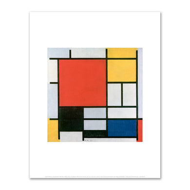 Piet Mondrian, Composition with Red, Yellow, Blue, and Black, 1921, Kunstmuseum Den Haag. Fine Art Prints in various sizes by 1000Artists.com