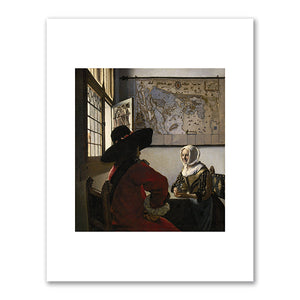 Johannes Vermeer, Officer and Laughing Girl, ca. 1657, The Frick Collection. Fine Art Prints in various sizes by 1000Artists.com