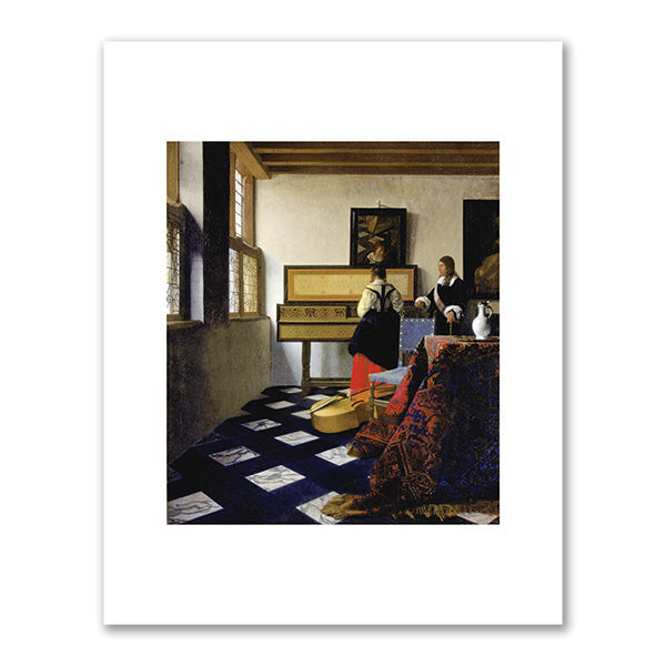 Johannes Vermeer, Lady at the Virginals with a Gentleman, early 1660s, Royal Collection, London. Fine Art Prints in various sizes by 1000Artists.com