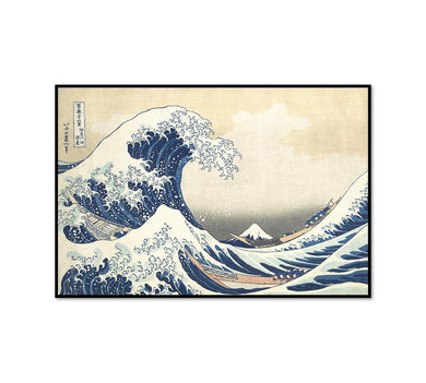 Katsushika Hokusai, The Great Wave at Kanagawa (from a Series of Thirty-six Views of Mount Fuji), ca. 1830-32, Framed Art Prints in 3 sizes with black frame by 1000Artists.com