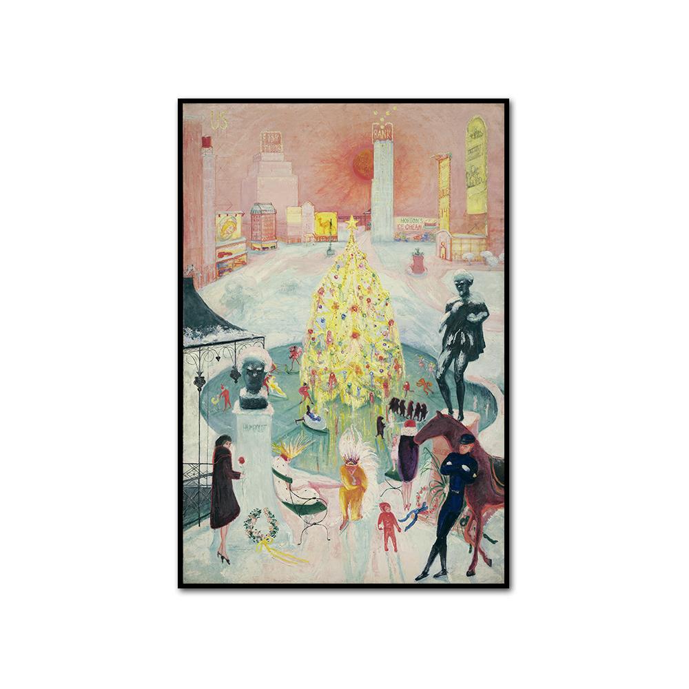 Florine Stettheimer, Christmas, artblock in 3 sizes and 2 frame colors by 1000Artists.com