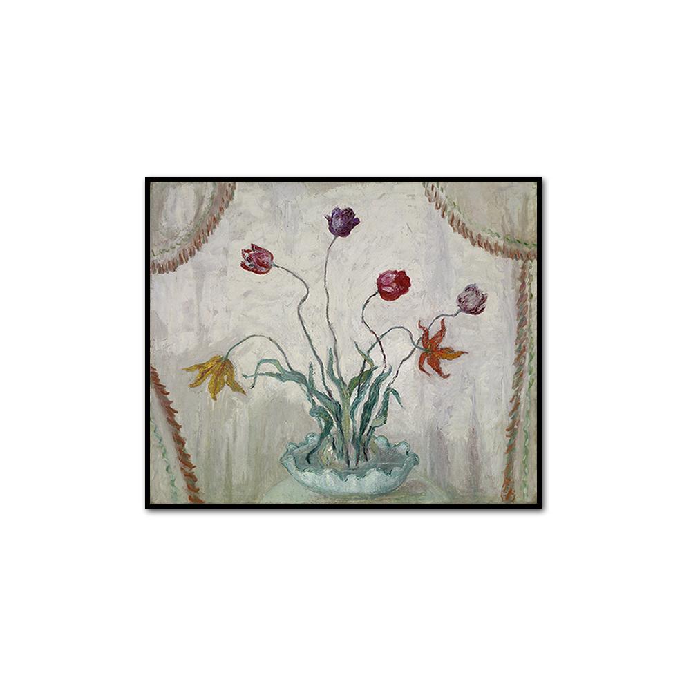 Florine Stettheimer, Bowl of Tulips, artblock in 3 sizes and 2 frame colors by 2020ArtSolutions